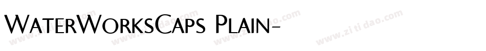 WaterWorksCaps Plain字体转换